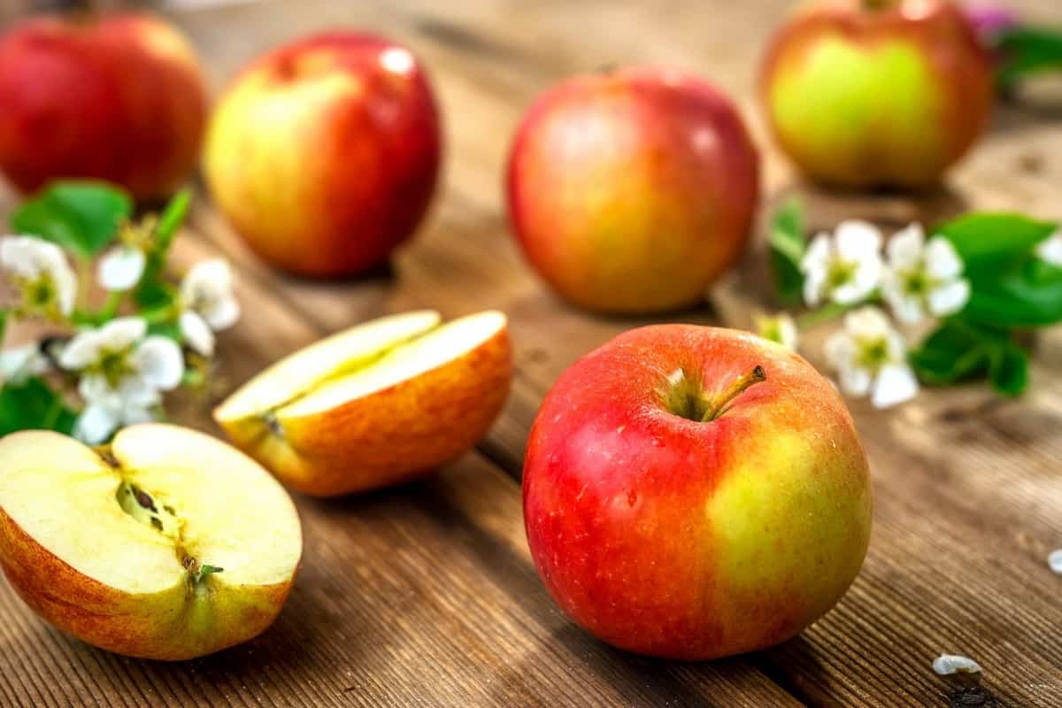 التفاح في دمشق؛ أحمر أخضر أصفر طازج الكومبوت المربى يمنع السرطان